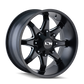 ION Type 181 20x12 / 5x127 BP / -44mm Offset / 87mm Hub Satin Black/Milled Spokes Wheel