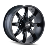 ION Type 181 20x12 / 5x127 BP / -44mm Offset / 87mm Hub Satin Black/Milled Spokes Wheel