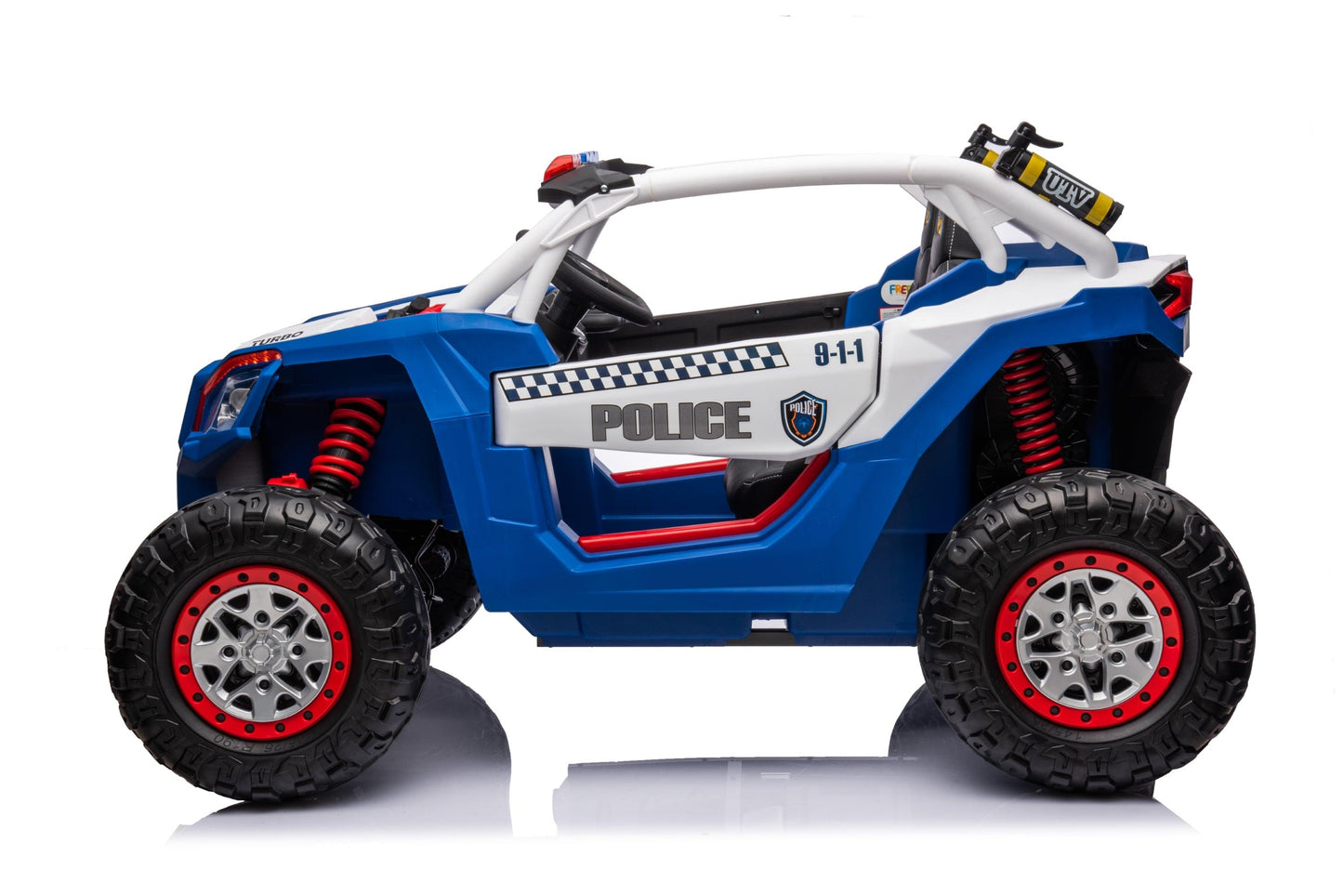 24V Freddo Storm Police UTV 2-Seater for Kids with Lights & Sirens for Action-Packed Adventures