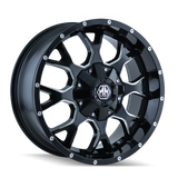 Mayhem 8015 Warrior 17x9 / 5x127 BP / -12mm Offset / 87mm Hub Black w/ Milled Spokes Wheel