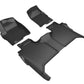 3D Maxpider 19-24 GMC Sierra 1500 Crew Cab 5-Seat Kagu Black R1 R2 (Trim To Fit Underseat Box)