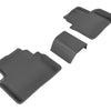 3D MAXpider 16-20 Honda Civic Kagu 2nd Row Floormats - Black