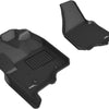 3D MAXpider 12-16 Ford F-250 350 450 Bucket Seats No Floor Shift Kagu 1st Row Floormats - Black